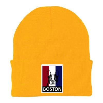 Boston Terrier Portrait  Knit Cap Winter Beanie