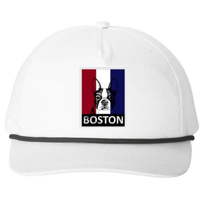 Boston Terrier Portrait  Snapback Five-Panel Rope Hat