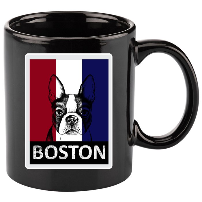 Boston Terrier Portrait  11oz C Handle Ceramic Mug