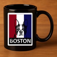 Boston Terrier Portrait  11oz C Handle Ceramic Mug