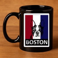 Boston Terrier Portrait  11oz C Handle Ceramic Mug