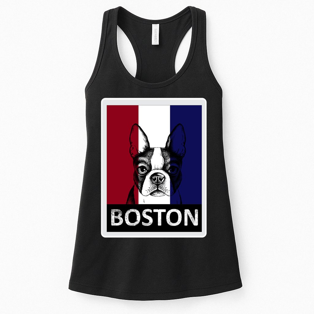 Boston Terrier Portrait  Womens Tank Top