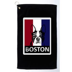 Boston Terrier Portrait  Platinum Collection Golf Towel