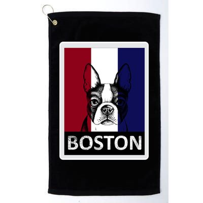Boston Terrier Portrait  Golf Towel