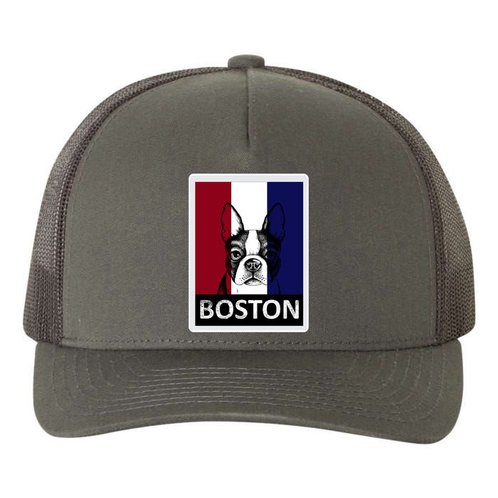 Boston Terrier Portrait  Yupoong Adult 5-Panel Trucker Hat