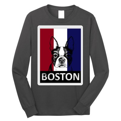 Boston Terrier Portrait  Long Sleeve Shirt