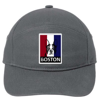 Boston Terrier Portrait  7-Panel Snapback Hat