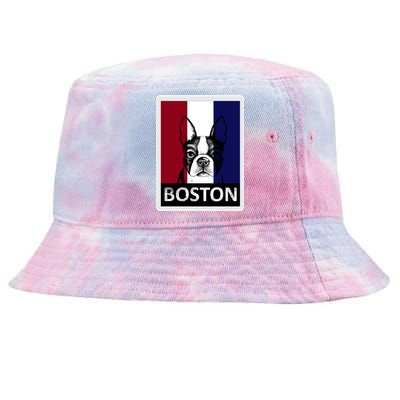 Boston Terrier Portrait  Tie-Dyed Bucket Hat