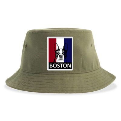 Boston Terrier Portrait  Sustainable Bucket Hat