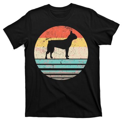 Boston Terrier Retro Sun T-Shirt