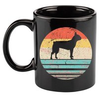 Boston Terrier Retro Sun 11oz C Handle Ceramic Mug