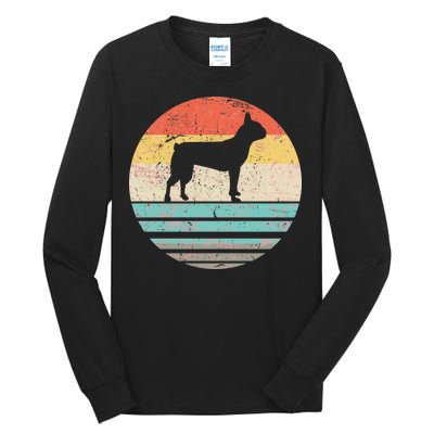 Boston Terrier Retro Sun Tall Long Sleeve T-Shirt