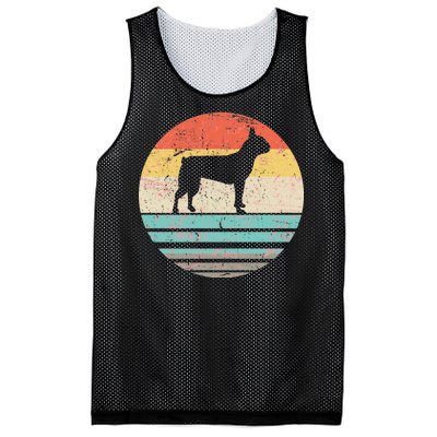 Boston Terrier Retro Sun Mesh Reversible Basketball Jersey Tank