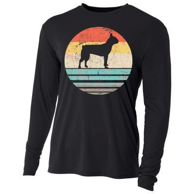 Boston Terrier Retro Sun Cooling Performance Long Sleeve Crew