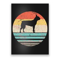 Boston Terrier Retro Sun Poster