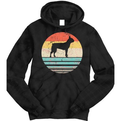 Boston Terrier Retro Sun Tie Dye Hoodie