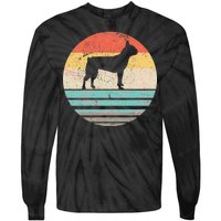 Boston Terrier Retro Sun Tie-Dye Long Sleeve Shirt