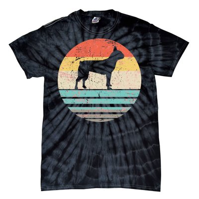 Boston Terrier Retro Sun Tie-Dye T-Shirt