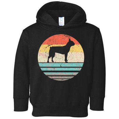 Boston Terrier Retro Sun Toddler Hoodie