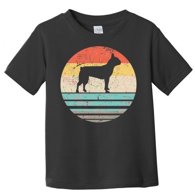 Boston Terrier Retro Sun Toddler T-Shirt