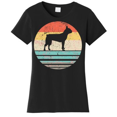 Boston Terrier Retro Sun Women's T-Shirt