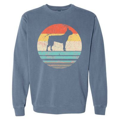 Boston Terrier Retro Sun Garment-Dyed Sweatshirt