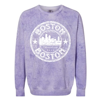 Boston Vintage Logo Colorblast Crewneck Sweatshirt