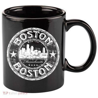 Boston Vintage Logo 11oz C Handle Ceramic Mug