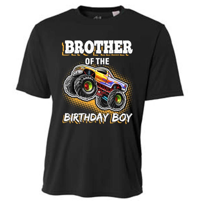 Brother of the Birthday Boy Monster Truck Birthday Gift Cooling Performance Crew T-Shirt