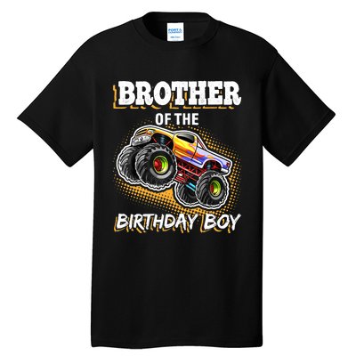 Brother of the Birthday Boy Monster Truck Birthday Gift Tall T-Shirt