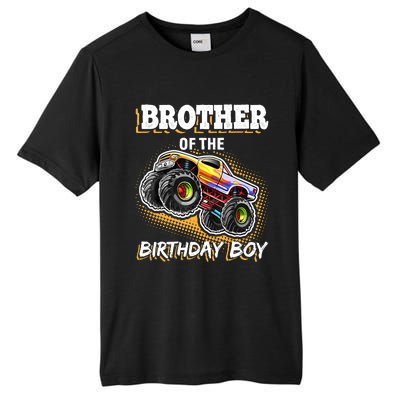 Brother of the Birthday Boy Monster Truck Birthday Gift Tall Fusion ChromaSoft Performance T-Shirt