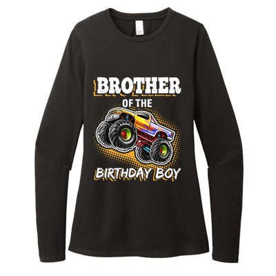 Brother of the Birthday Boy Monster Truck Birthday Gift Womens CVC Long Sleeve Shirt