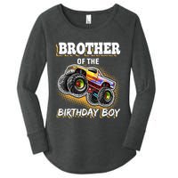 Brother of the Birthday Boy Monster Truck Birthday Gift Women's Perfect Tri Tunic Long Sleeve Shirt