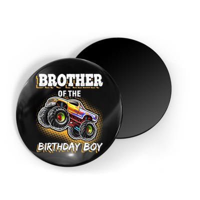 Brother of the Birthday Boy Monster Truck Birthday Gift Magnet