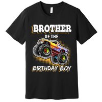 Brother of the Birthday Boy Monster Truck Birthday Gift Premium T-Shirt