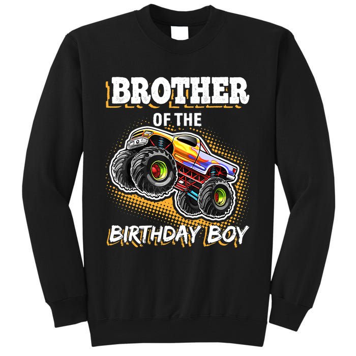 Brother of the Birthday Boy Monster Truck Birthday Gift Tall Sweatshirt