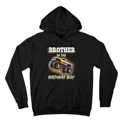 Brother of the Birthday Boy Monster Truck Birthday Gift Tall Hoodie