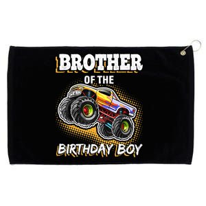 Brother of the Birthday Boy Monster Truck Birthday Gift Grommeted Golf Towel