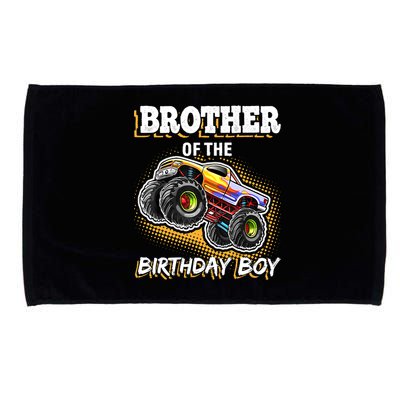 Brother of the Birthday Boy Monster Truck Birthday Gift Microfiber Hand Towel