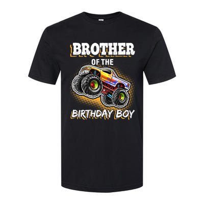 Brother of the Birthday Boy Monster Truck Birthday Gift Softstyle® CVC T-Shirt