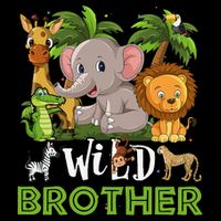 Brother of the Wild Zoo Birthday Safari Jungle Animal Funny Doggie Tank