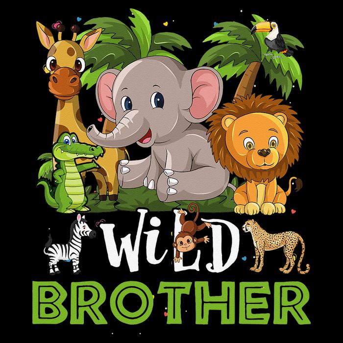 Brother of the Wild Zoo Birthday Safari Jungle Animal Funny Doggie Tank