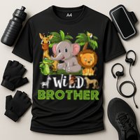 Brother of the Wild Zoo Birthday Safari Jungle Animal Funny Cooling Performance Crew T-Shirt