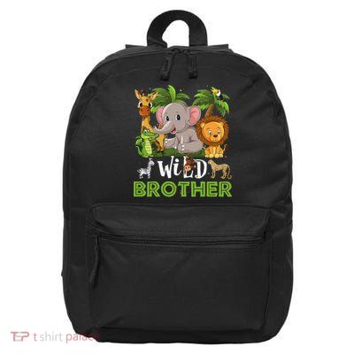 Brother of the Wild Zoo Birthday Safari Jungle Animal Funny 16 in Basic Backpack