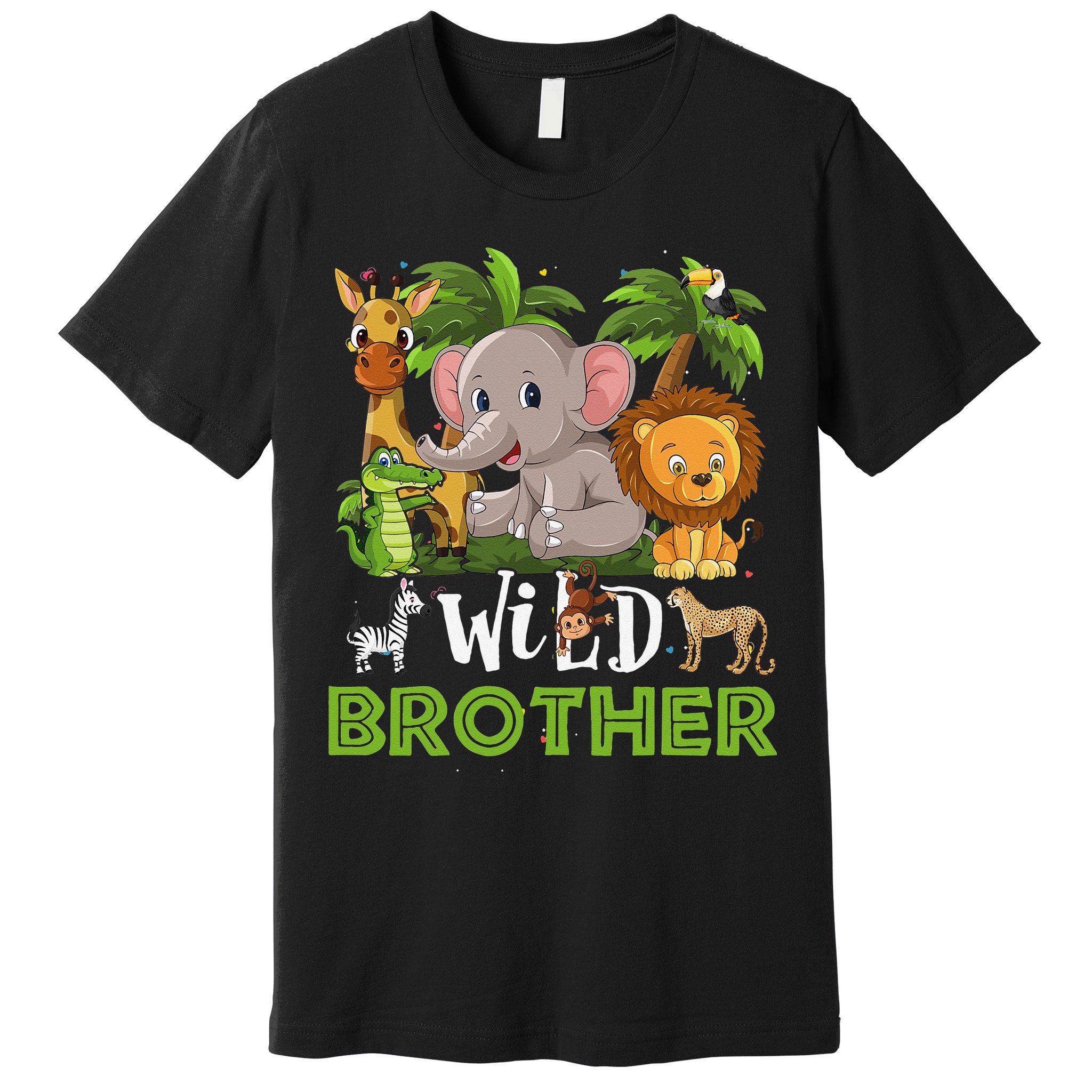 Brother of the Wild Zoo Birthday Safari Jungle Animal Funny Premium T-Shirt