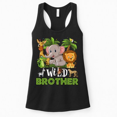Brother of the Wild Zoo Birthday Safari Jungle Animal Funny Womens Tank Top