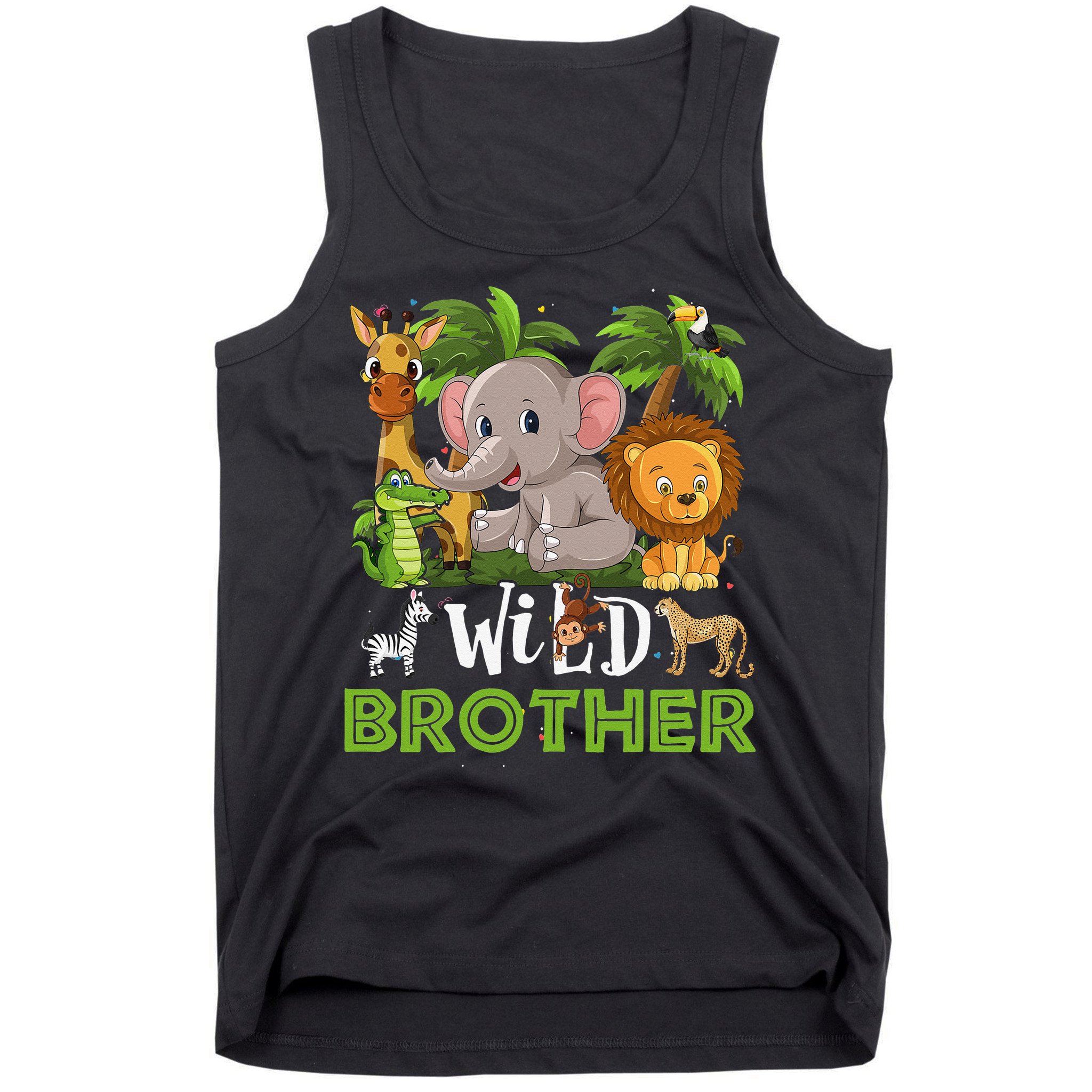 Brother of the Wild Zoo Birthday Safari Jungle Animal Funny Tank Top
