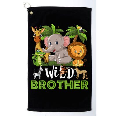 Brother of the Wild Zoo Birthday Safari Jungle Animal Funny Golf Towel