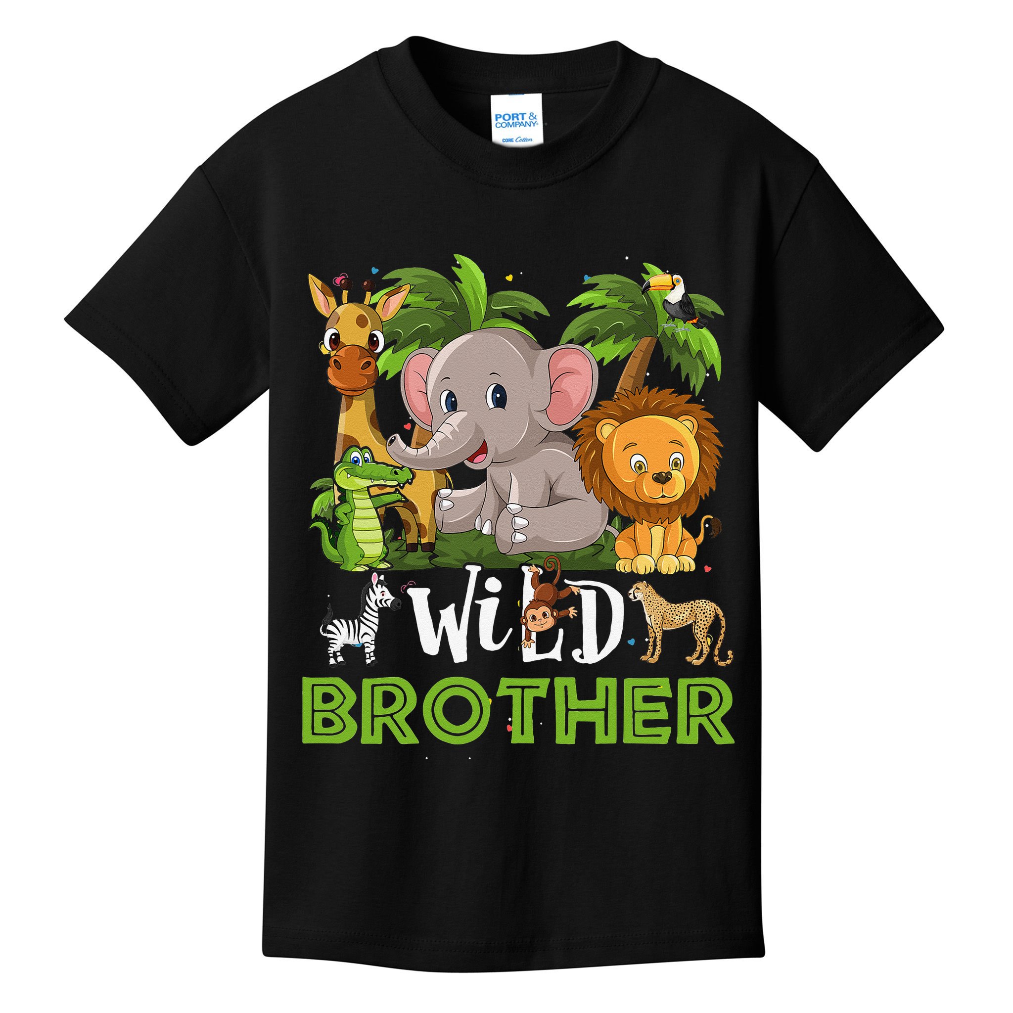 Brother of the Wild Zoo Birthday Safari Jungle Animal Funny Kids T-Shirt