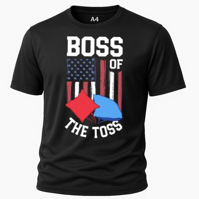 Boss Of The Toss Funny Cornhole Gifts For Bean Bag Toss Performance Shirt